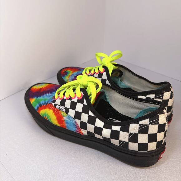 Vans Authentic ComfyCush | Checkered/Tie-Dye | 8.5 - Picture 1 of 8